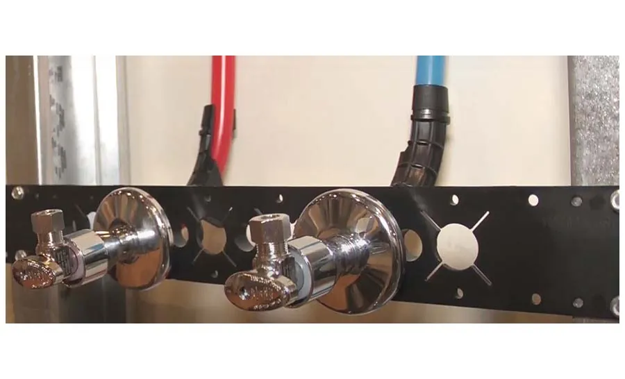 New stub-outs and angle stops landed after a repipe, from our Mission Viejo guide: Mission Viejo Homeowner’s Guide to Navien Tankless Water Heater Installation
