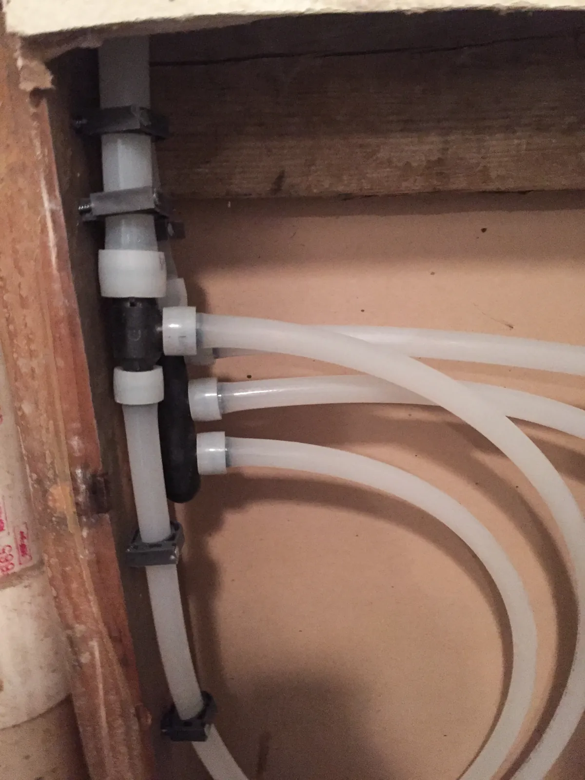 New white PEX supply lines routed through an open wall – Repipe Permits and Inspections for Mission Viejo, CA homes
